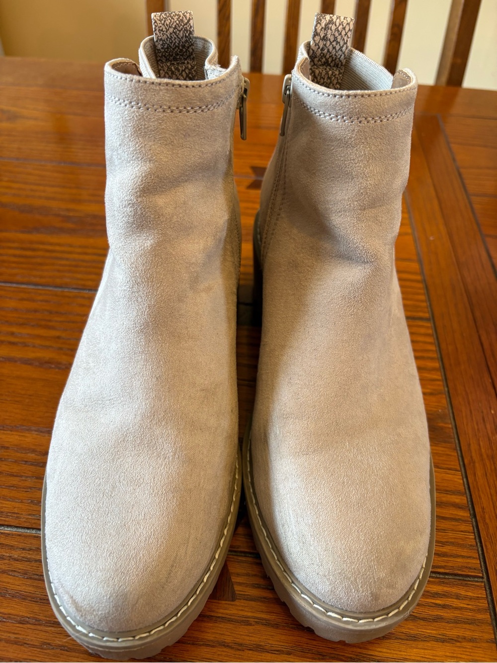 Universal Thread Taupe Suede Ankle Boots - Picture 3 of 10